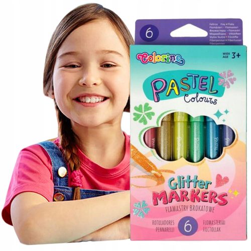  Pennarelli per la Scuola dei Bambini Glitter Colorino 6 pz.