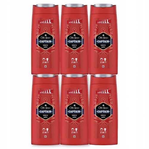  Old Spice Captain Gel doccia e shampoo per uomo 6x675 ml