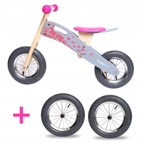  Balance bike in legno con ruote gonfiabili da 10 e 12