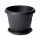  Vaso da fiori Prosperplast 40 cm x 40 x 31,5 cm diametro 40 cm plastica nera