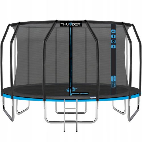 Trampolino - Trampolino elastico Thunder 490 cm FT 16 con rete (487-500 cm)