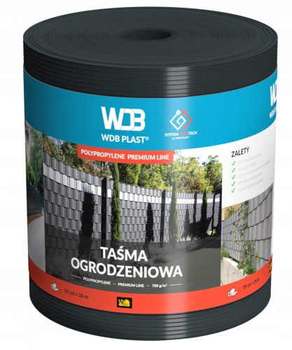 Maglia, rete del cancello - WDB Plast Premium Line Nastro per recinzione in polipropilene 0,19x26 mt