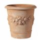  Vaso da fiori Polnix 39 cm x 39 x 40 cm diametro 39 cm ceramica tonalità dell'arancio