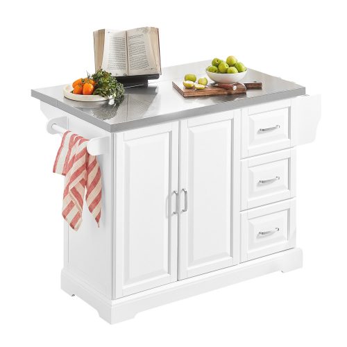  SoBuy Carrello da cucina FKW41-ST 46 x 130 x 91 cm bianco