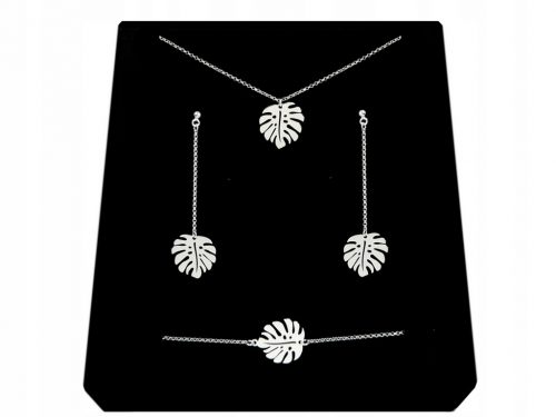  SET FOGLIE MONSTERA MONSTERA argento 925