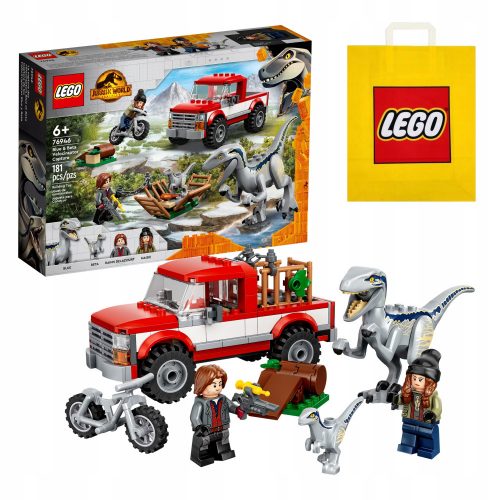  LEGO Jurassic World 76946 Cattura dei Velociraptor Blu e Beta + Busta di carta VP LEGO 6315792 Medio