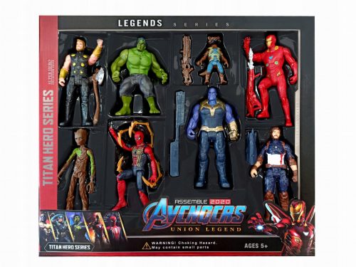  STATUINE LED 8in1 AVENGERS THOR THANOS HULK IRONMAN