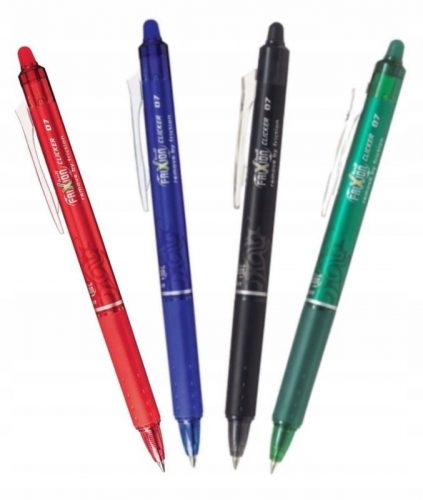  Set penna a sfera cancellabile Pilot Clicker 0.7 4 colori