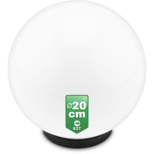 Palo luminoso per il giardino - Palo luminoso NNLED tondo E27 22 cm bianco