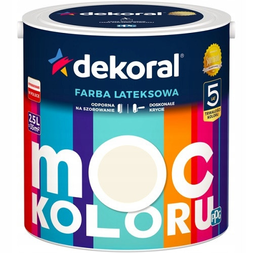  Pittura murale Dekoral al lattice 5 l Ecru opaco