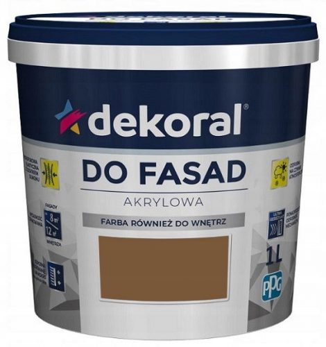  Pittura murale acrilica Dekoral 5 l MARRONE opaco