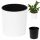  Deco4Home vaso da fiori 25 cm x 25 x 25,5 cm diametro 25 cm plastica bianca