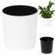  Vaso da fiori Deco4Home 30 cm x 30 x 30,5 cm diametro 30 cm in plastica bianca