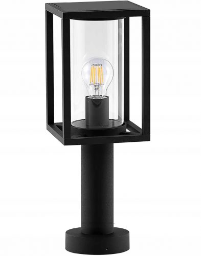  Palo luminoso rettangolare SuperLED E27 50 cm nero