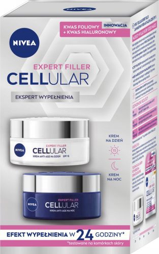  Set cosmetici Nivea Hyaluron Cellular Filler, crema da giorno e crema da notte