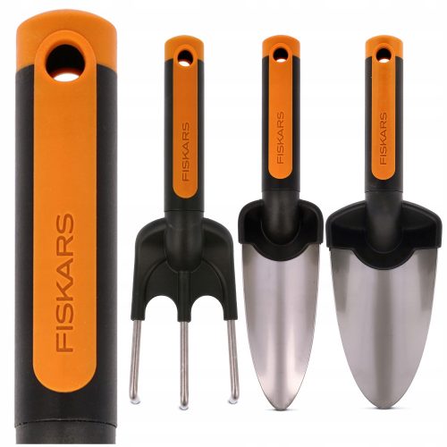 Un set di attrezzi da giardino - Set attrezzi da giardinaggio Fiskars 3 pz.