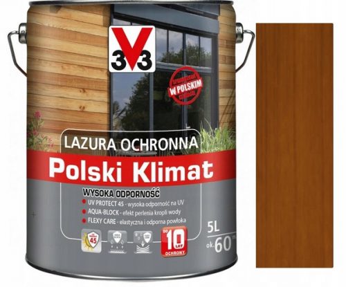 Lazura V33 clima polacco 5 l rovere chiaro