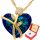  COLLANA CON PENDENTE CUORE ROSA CRISTALLO ORO 925