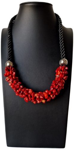  COLLANA IN CORALLO ROSSO NATURALE PIETRE TANTRICHE FORZA VITA