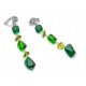  Clip per appendere Jablonex in perle di vetro, verde, 5 cm