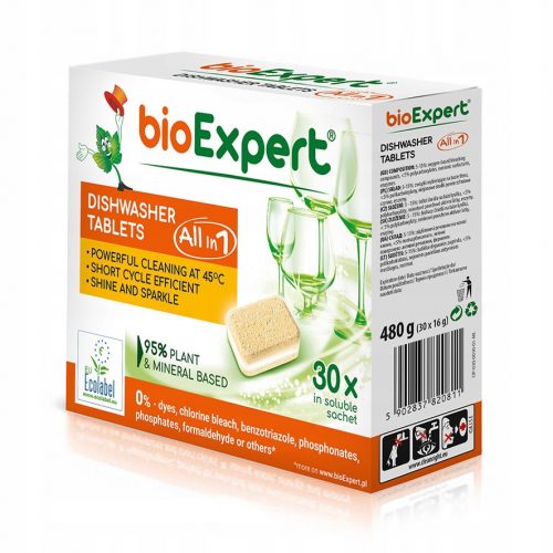  Pastiglie per lavastoviglie tutto in uno (tutto in uno) BioExpert 30 pz.