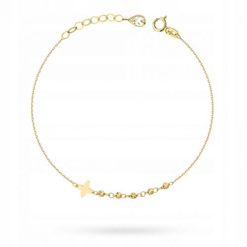  BRACCIALE IN ORO pr. 585 perline STELLA 14k