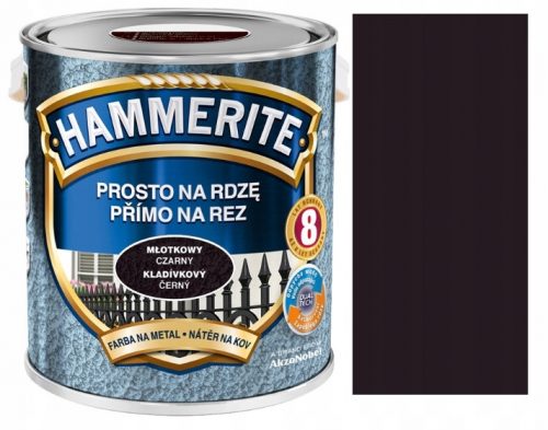 Vernice metallica Hammerite 5093258 Hammer nero 2,5 l