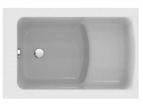 Vasca da bagno rettangolare Ideal Standard Connect Air in acrilico, scarico laterale, 105 x 70 cm