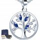  Collana Albero della Felicità con zirconi, argento 925