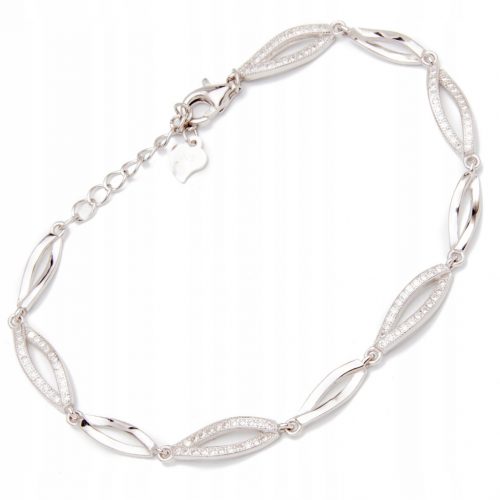  Bracciale in argento 925 con onde lunghe