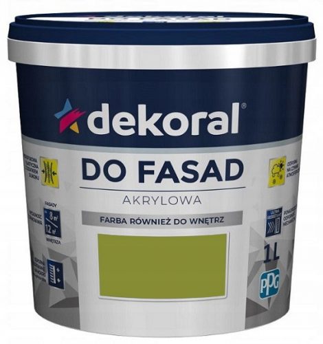  Pittura murale acrilica Dekoral 5 l verde oliva opaco