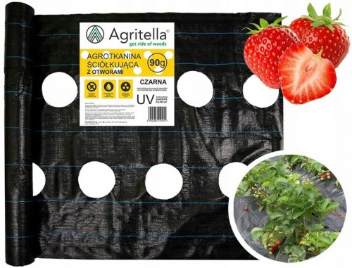 Agrotessile - Tessuto pacciamante Agrotella (antierbacce) Agritella nero 80 x 5000 cm 90 g/m²