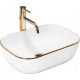 Lavabo da appoggio rettangolare Rea Belinda Gold Edge