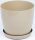  Vaso da fiori BratGO 28 cm x 28 x 25,1 cm diametro 28 cm in plastica tonalità marrone e beige