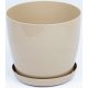  Vaso da fiori BratGO 28 cm x 28 x 25,1 cm diametro 28 cm in plastica tonalità marrone e beige