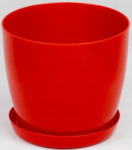  Vaso da fiori BratGO 28 cm x 28 x 25,1 cm diametro 28 cm plastica tonalità del rosso