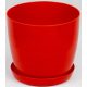  Vaso da fiori BratGO 28 cm x 28 x 25,1 cm diametro 28 cm plastica tonalità del rosso