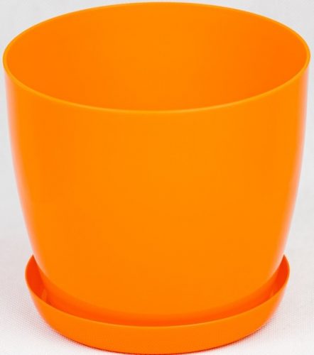  Vaso da fiori BratGO 28 cm x 28 x 25,1 cm diametro 28 cm plastica tonalità dell'arancio