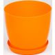  Vaso da fiori BratGO 28 cm x 28 x 25,1 cm diametro 28 cm plastica tonalità dell'arancio