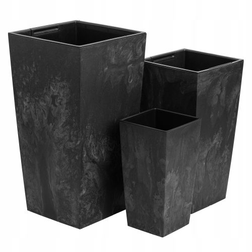  Vaso da fiori Botle 17 cm x 17 x 32,5 cm in plastica nera