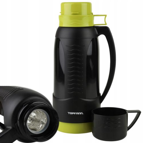 Thermos per bevande Topfann THERMOS, 1 l, nero, sfumature di verde