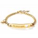  Bracciale Da Donna In Oro Con Placca A Cuore Inciso