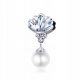  Charms Argento 925 Conchiglia Perla Conchiglia e Zirconi