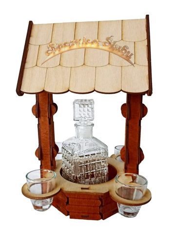  Bicchieri, decanter, stand, regalo di nozze per gli sposi