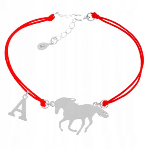  Bracciale Mustang Con Corda Di Lettere In Argento