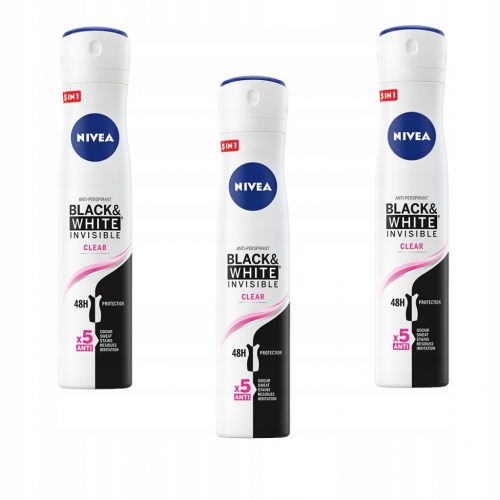  Nivea Black & White 3 antitraspiranti da 200 ml