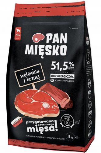  Cibo per cani Pan Mięsko, manzo e capra, 9kg