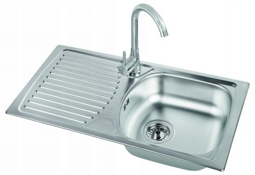 Lavello Alveus Basic a una vasca, acciaio inox