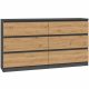  Cassettiera TopEshop Malwa 138 x 40 x 75 cm antracite opaco