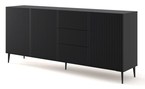  Cassettiera Homlando Ravenna B 200 x 42 x 87 cm nero opaco